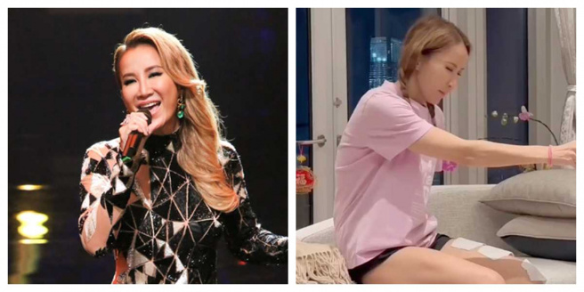 李玟晒在病房内素顏憔悴照片。（图／报系资料照、翻摄自CoCo李玟微博）