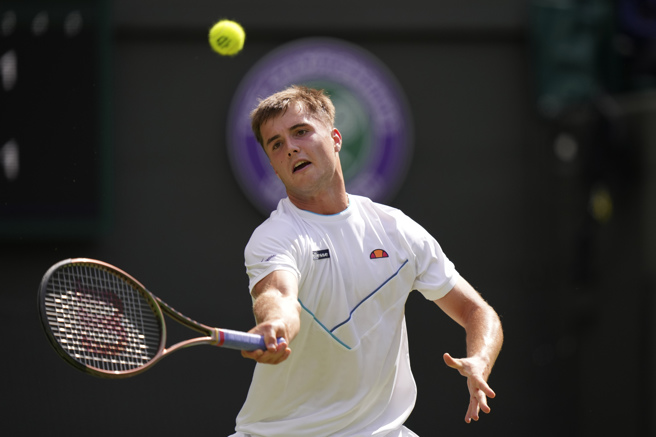 英國選手費里在距離溫布頓約5分鐘路程的地區長大。（美聯社）