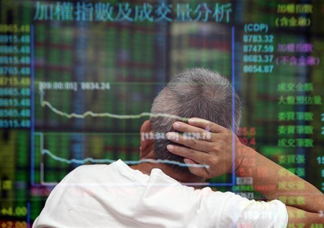 台股盤中大跌逾300點，富邦投顧表示，兩大烏雲壟罩，估下半年指數區間14500-17800點。(資料照／洪凱音台北傳真)