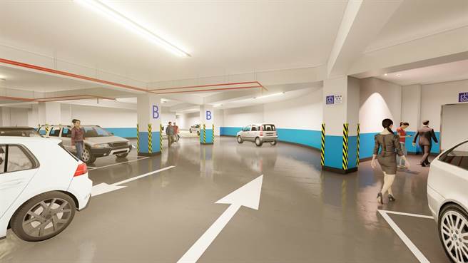 彰化鹿港洛津国小操场地下停车场及蓄洪池完工后平时为停车场，颱风强降雨时则转为蓄洪使用。（彰县府提供／孙英哲彰化传真）