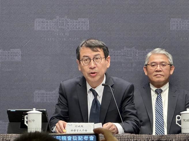 行政院发言人林子伦。（黄婉婷摄）