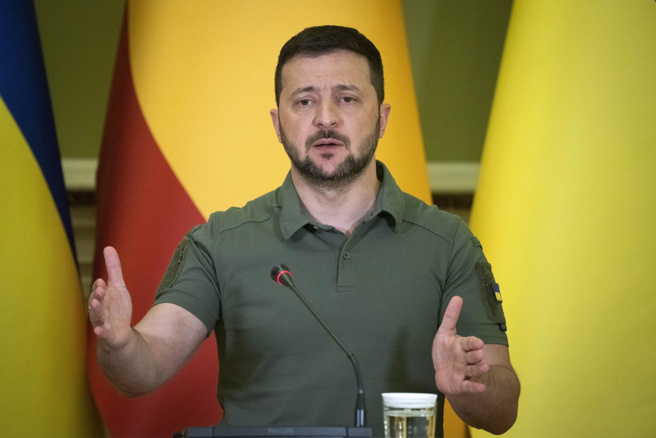 烏克蘭總統澤倫斯基（Volodymyr Zelenskyy）。（圖／美聯社）
