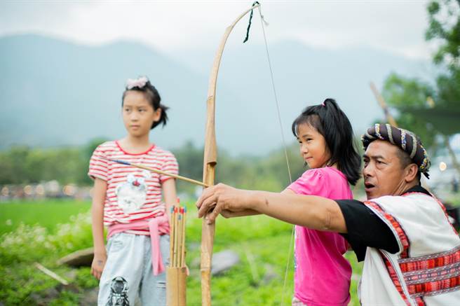 「山野獵場」可體驗射日神話中部落獵人射箭、擲矛野外生活。（花東縱谷處提供／王志偉花蓮傳真）
