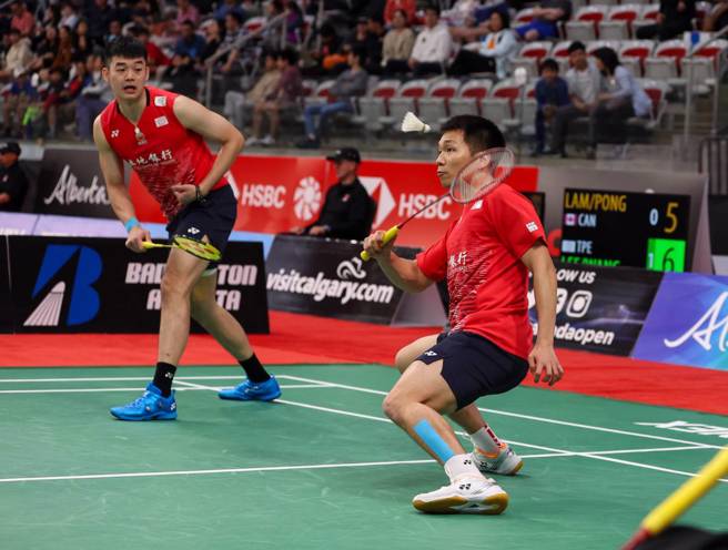 李洋（右）、王齊麟（左）在加拿大羽球公開賽止步4強。（資料照／Badminton Photo提供，陳筱琳台北傳真）