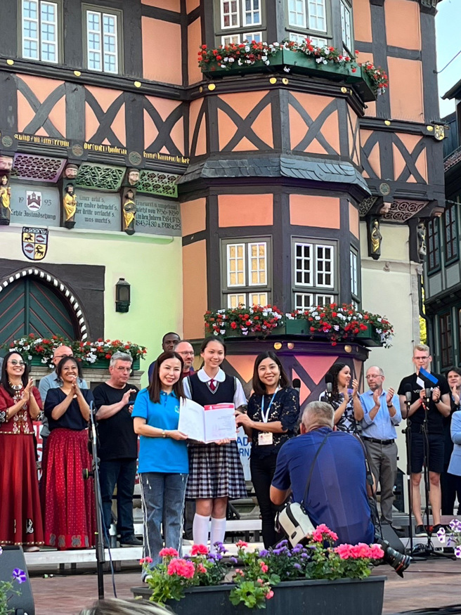 德国布拉姆斯国际合唱大赛，復兴中学合唱团勇夺少儿组金奖。（图／復兴中学提供）