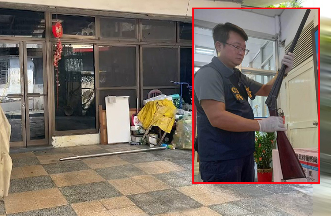 92岁尪怀疑77岁老伴有「小王」，竟拿猎枪开轰。(读者提供/罗东分局提供 合成照)