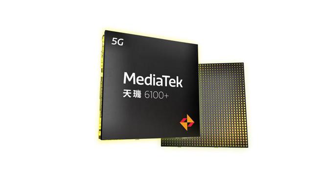 联发科技天玑6100+晶片。（图／公司提供）