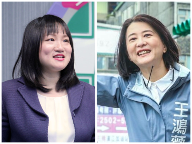 民进党提名策略小组拟建议提名国际事务部主任谢佩芬（左）出战台北市第3选区，挑战国民党立委王鸿薇（右）。（中时资料照合成）