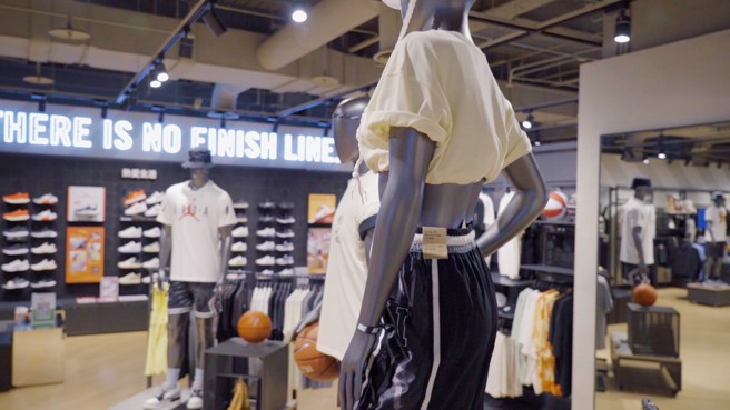 NIKE服饰鞋款品质和性能都很高，设计感也极佳。(图/中时新闻网摄)