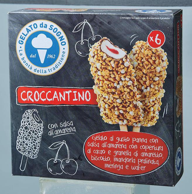 家乐福独家新品义大利G.SOGNO黑樱桃奶油香酥雪糕，新上架8折优惠，特价159元。（家乐福提供）