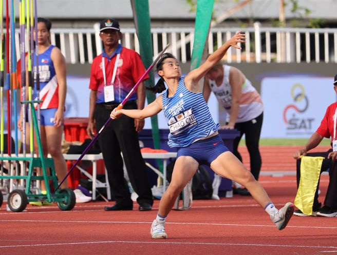 曼谷亚洲田径锦标赛，女子标枪苏昭绮获得第七名。(中华田协提供／黄邱伦曼谷传真)