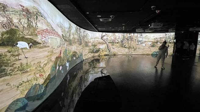 故宫沉浸式剧场以动画让观眾彷佛置身古画。（国立故宫博物院提供／李怡芸台北传真）