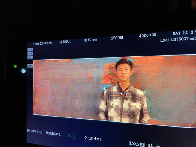 刘丞担任灯光替身，首次接触到好莱坞影业。（艾迪升传播提供）