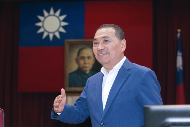 侯友宜表示，民進黨不要老是看到大陸就排斥。國民黨總統參選人侯友宜。（資料照／黃世麒攝）