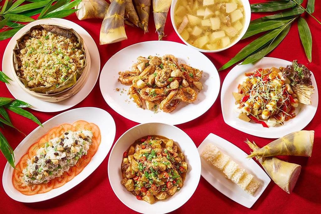 8月底前，鉑麗安全日餐廳提供一系列台灣綠竹筍風味料理迎客。（JR東日本大飯店台北提供)