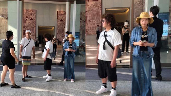 纳豆和曾子余一直开心聊天，而六月却忙着滑手机停不下来。（图／读者提供）