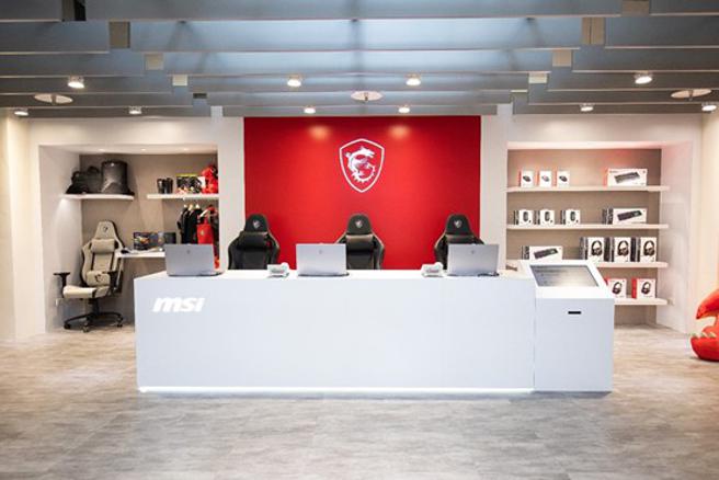 微星位于新北市中和区的MSI展示服务旗舰店，提供旗舰级的产品体验及五星级的服务空间。（图／微星科技）