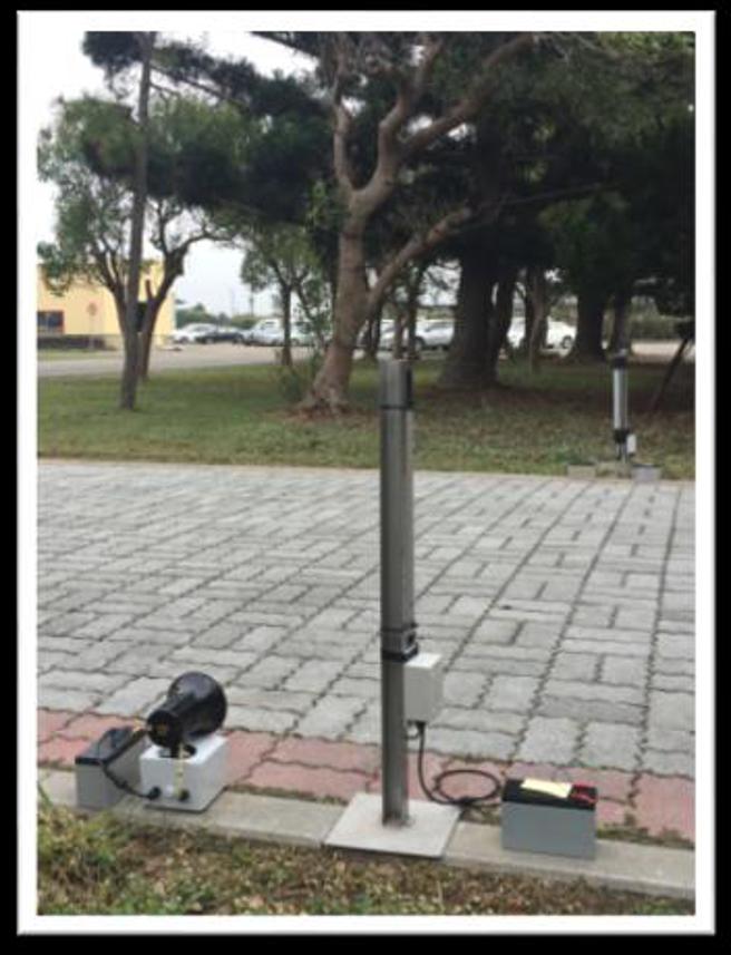 （LoRa型紅外線驅猴預警系統。圖／桃園場提供）