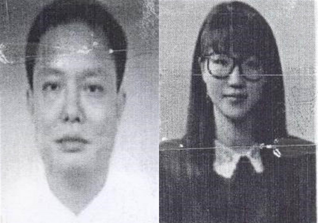 图左为陈智灿通缉照，图右为刘美雪通缉照，2人逃亡多年终于泰国落网。(摘自调查局官网)
