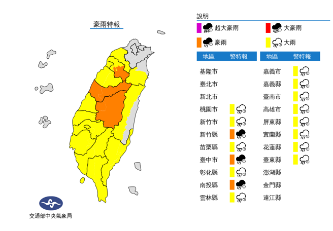 受到對流雲系發展旺盛影響，各地易有短延時強降雨，降雨將一路持續到18日深夜。（圖／氣象局）