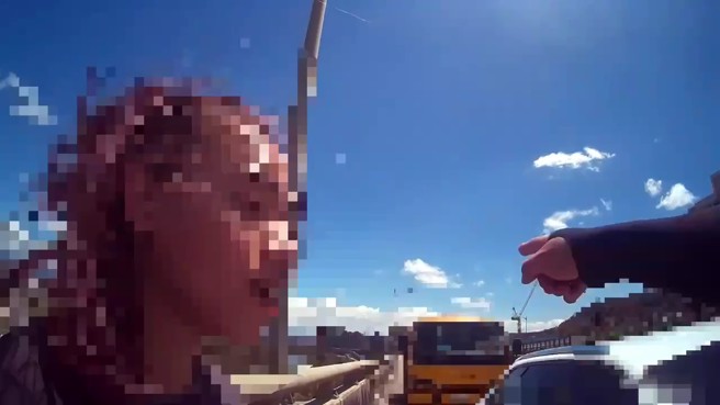 高姓女駕駛在台64車拋錨特約廠商擋車不給拖。（翻攝畫面）