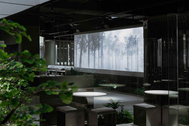 贰楼秀泰文心店以「未来城市森林」为主题打造光影沉浸式体验。（贰楼提供／朱世凯台北传真）