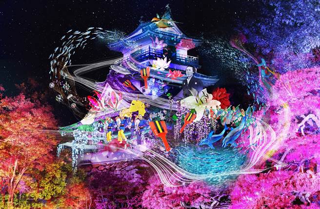 高知城點燈，美不勝收 。（燦星旅遊提供）