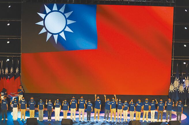 國民黨全代會23日將正式提名侯友宜參選2024總統，但黨內雜音未消除。圖為2022年8月28日，國民黨全代會在國立體育大學綜合體育館舉行。（本報資料照片）