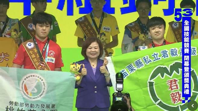 苗栗君毅中学参加53届全国技能竞赛机器人职类再创佳绩。（君毅中学提供／谢明俊苗栗传真）