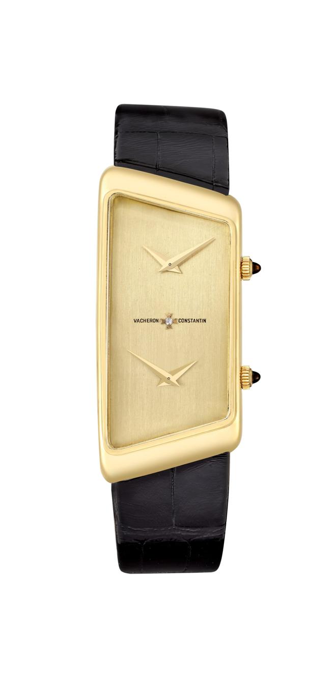 江詩丹頓1978年兩地時間顯示「法國之光」不對稱表。（Vacheron Constantin提供／陶福媛台北傳真）