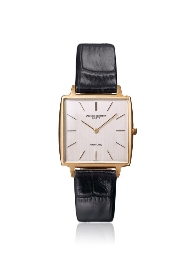 江詩丹頓1968年超薄黃金方形表，搭配超薄機芯1120。（Vacheron Constantin提供／陶福媛台北傳真）