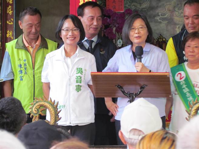 總統蔡英文說自己是台灣小英，她力挺「彰化小音」吳音寧。（孫英哲攝）