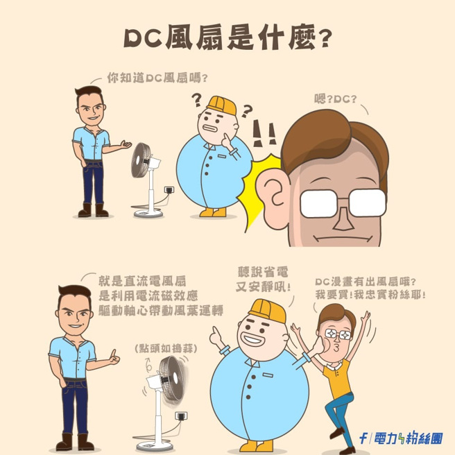 台电表示DC扇段数较多，不仅安静也较省电。（图／翻摄自台电脸书）