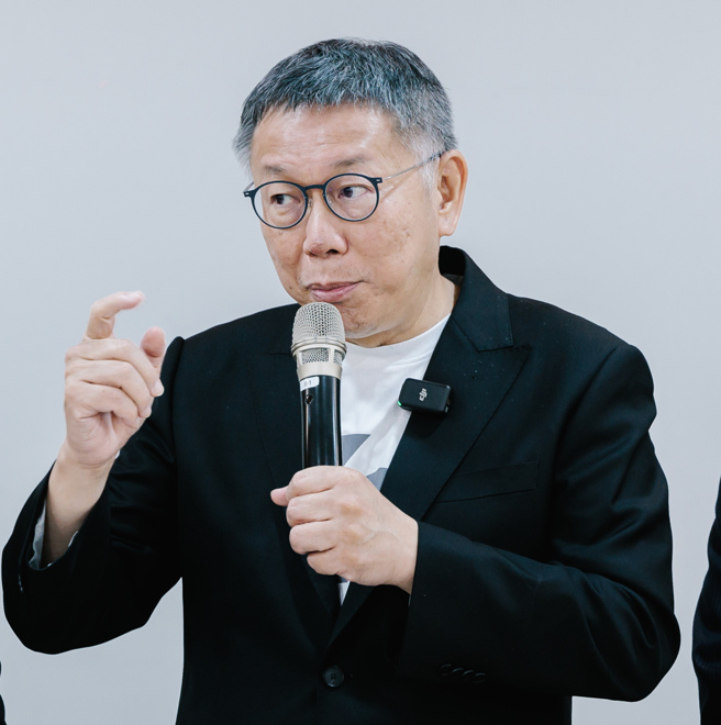 民眾党主席兼总统参选人柯文哲。(资料照，郭吉铨摄）