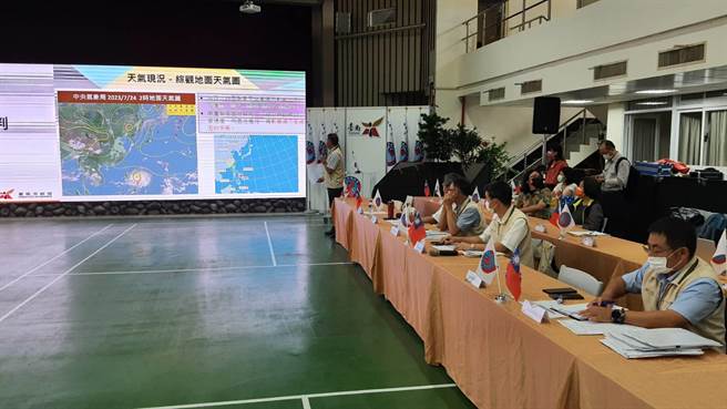 杜苏芮颱风即将侵台，台南市政府召开防颱会议。（台南市政府提供／程炳璋台南传真）
