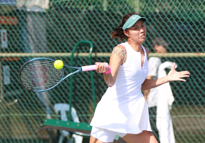 詹皓晴金恩盃單打出賽。（四維體育推廣教育基金會提供／陳筱琳台北傳真）