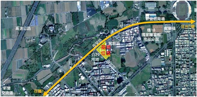 本次都更规划基地大约0.79公顷，位于新营区长荣路及周武街口。（市府都发局提供／张毓翎台南传真）