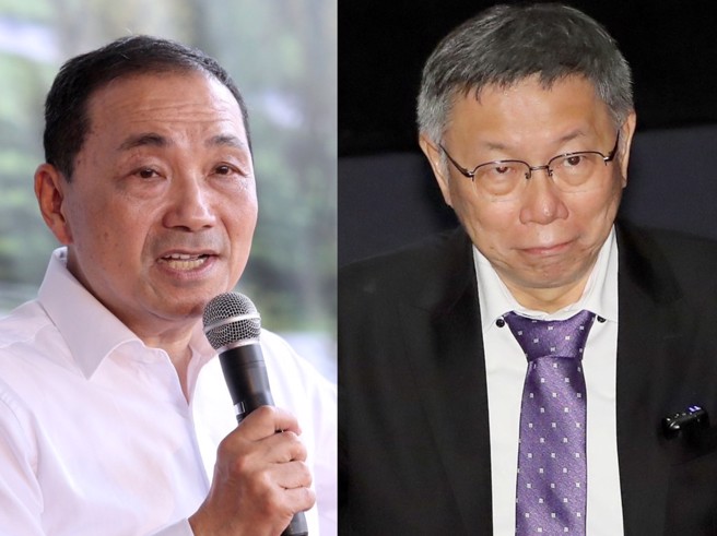 最新民调显示，侯友宜的支持度除了在新北市领先柯文哲1个百分点，其他5都16 县市都大幅或明显落后。（中时资料照／合成）