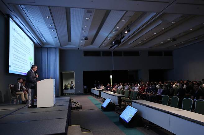 担任IGIR 2023大会主席的台大陈信希教授开幕致词。(台大提供／李侑珊台北传真)