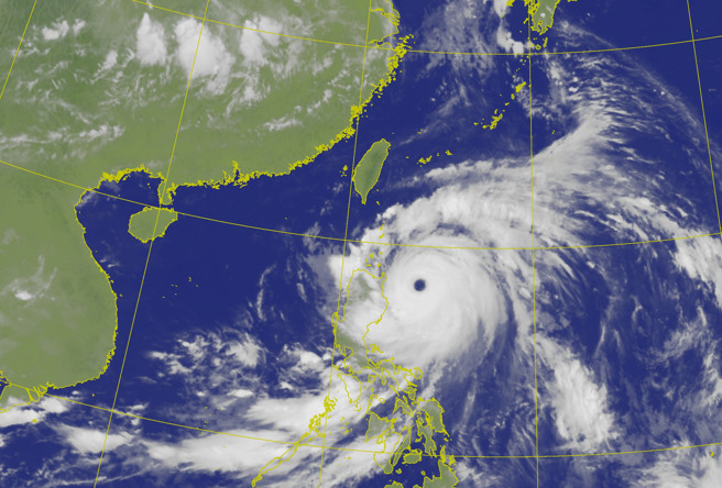 杜蘇芮過去6小時環流更加完整、扎實。（中央氣象局提供）