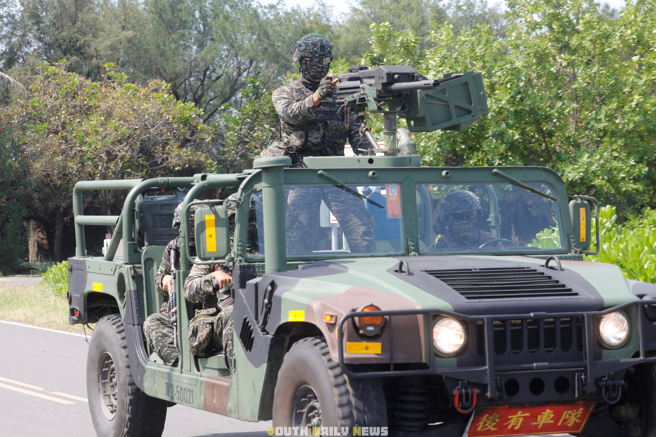 陆战99旅参演官兵士气高昂，战技熟练。（国防部提供）