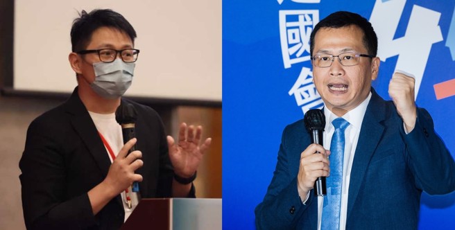 朱凯翔(左)的妻子吴宇舒昨诞下一女，朱凯翔今发问「为赚奶粉钱，约战拳上笼斗罗智强，大家想看吗」。(合成照/取自不演了新闻台脸书、中时资料照)