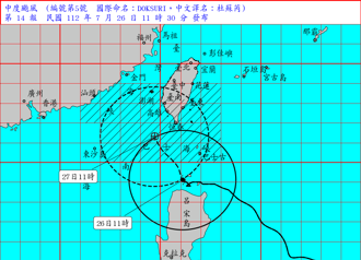 颱風假機率增！杜蘇芮陸警範圍將再擴大「納入中部」