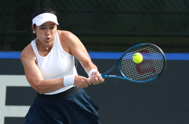 詹詠然為了中華隊，暌違近8年再度打單打。（四維體育推廣教育基金會提供／陳筱琳台北傳真）