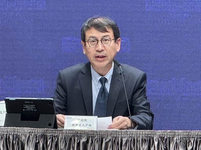 行政院发言人林子伦。（黄婉婷摄）
