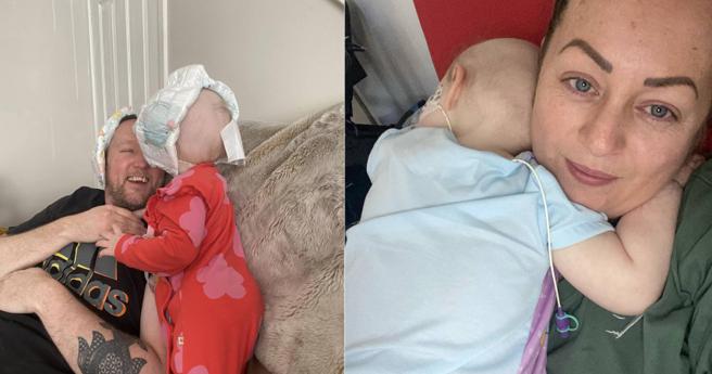 英国有一对夫妻，发现女儿的右眼出现不明瘀青，检查竟是癌症。（图／翻摄自Harper’s Army22脸书）