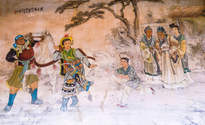 古代壁画中男性经常会繫腰带，不只为了装饰，腰带还有收纳的功能。(示意图/达志影像)