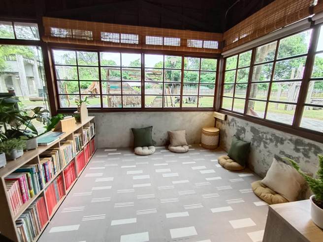 嘉義製材所園區「貳陸陸杉Space」複合式共享空間一隅。（廖素慧攝）