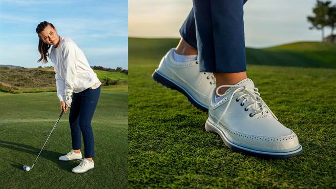 adidas Golf MC80系列採用輕量柔軟的鞋面，讓球員在比賽期間能更舒適地行走，7490元。（adidas Golf提供／朱世凱台北傳真）