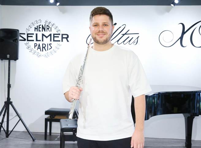 國際大賽常勝軍、長笛家馬特維．德敏首度來台。（粘耿豪攝）